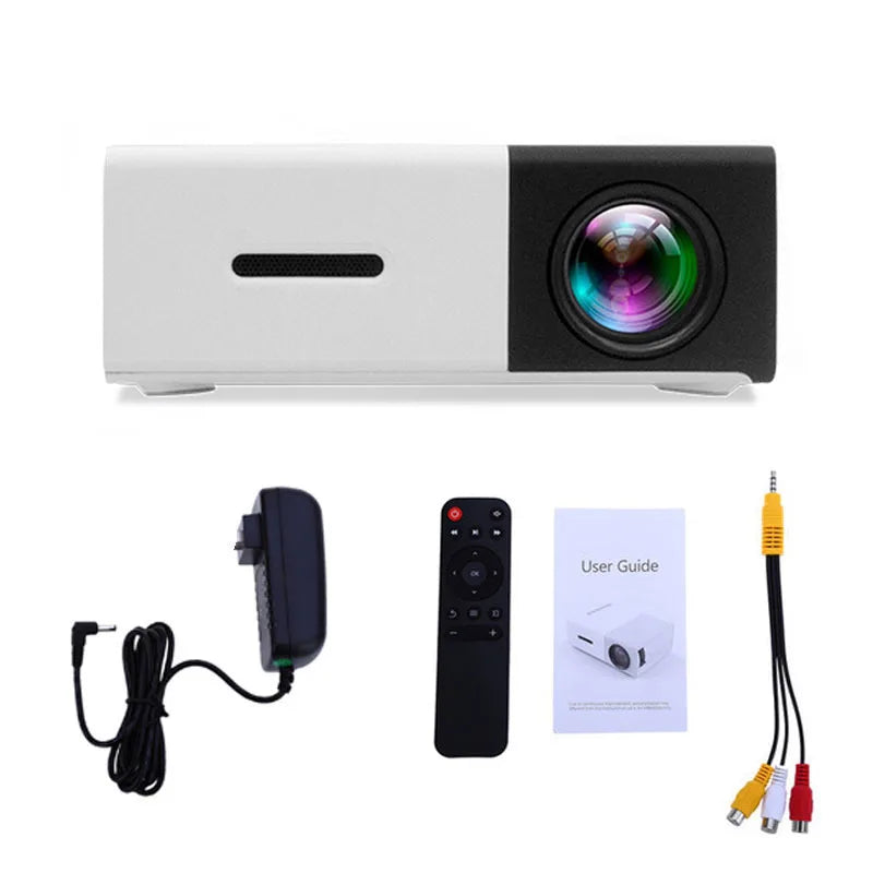 YG300 Pro Mini Projector - Portable LED Beamer with 1080P Full HD Support, HDMI and USB Connectivity