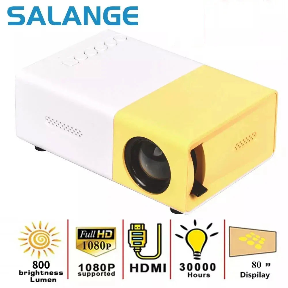 YG300 Pro Mini Projector - Portable LED Beamer with 1080P Full HD Support, HDMI and USB Connectivity